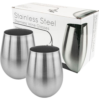 Stainless Stemless Wine Glass (Set of 2) - Super Arbor