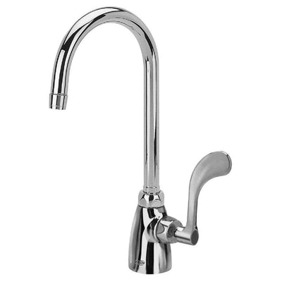 1-Handle Single Hole Gooseneck Utility Bathroom Faucet in Chrome - Super Arbor