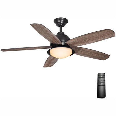 Ackerly 52 in. Integrated LED Indoor/Outdoor Natural Iron Ceiling Fan with Light Kit and Remote Control - Super Arbor