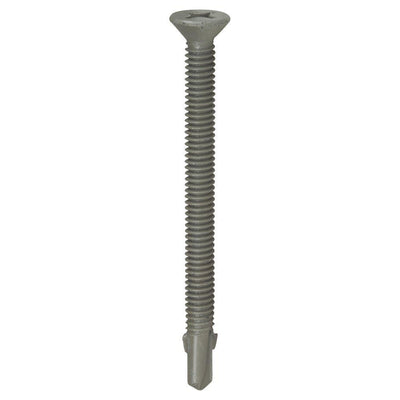 #12 x 2-3/4 in. Plymetal Zinc-Plated Steel Flat-Head Phillips Self-Tapping Screws with Wings (200-Pack) - Super Arbor