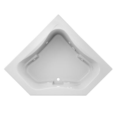 Projecta 60 in. x 60 in. Acrylic Corner Drop-In Whirlpool Bathtub in White - Super Arbor