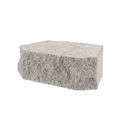 4 in. x 11.75 in. x 6.75 in. Pewter Concrete Retaining Wall Block - Super Arbor