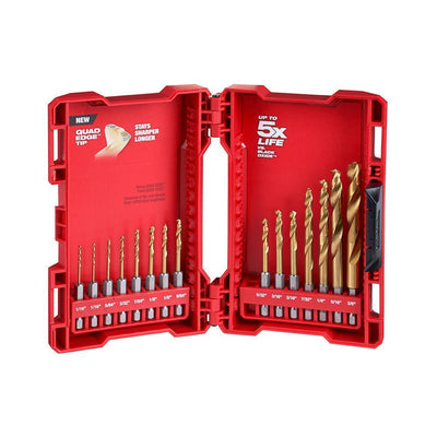 SHOCKWAVE IMPACT DUTY Titanium Drill Bit Set (15-Piece) - Super Arbor