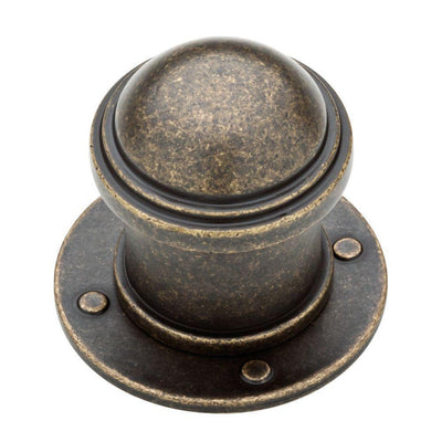 Industrial 1-1/2 in. (38mm) Burnished Antique Brass Round Cabinet Knob - Super Arbor