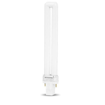 13W Equiv PL CFLNI Twin Tube 2-Pin Plug-in GX23 Base Compact Fluorescent CFL Light Bulb, Soft White 2700K - Super Arbor