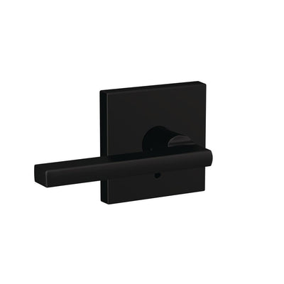 Custom Latitude Matte Black Collins Trim Combined Interior Door Lever - Super Arbor