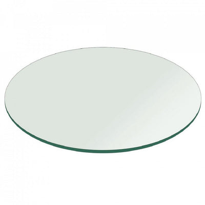 60 in. Clear Round Glass Table Top, 3/4 in. Thickness Tempered Flat Edge Polished - Super Arbor