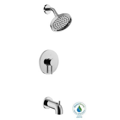 Axel Single-Handle 1-Spray Tub and Shower Faucet in Chrome - Super Arbor