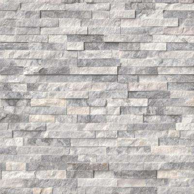 MSI 
 Alaska Gray Ledger Panel 6 in. x 24 in. Natural Marble Wall Tile (6 sq. ft. / case) - Super Arbor