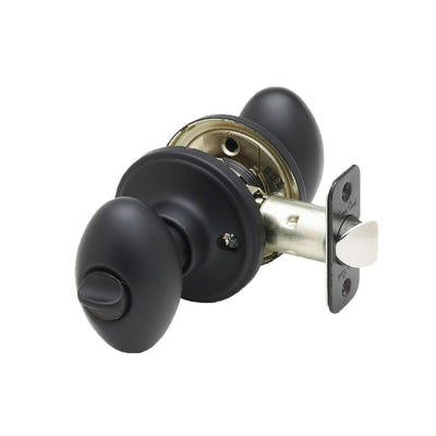 Egg Black Privacy Bed/Bath Door Knob - Super Arbor