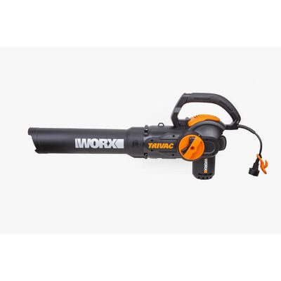 Worx 70 MPH 620 CFM 12-Amp Electric 3-in-1 Blower/Mulcher/Yard Vacuum Handheld Trivac with Shoulder Strap - Super Arbor