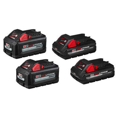 M18 18-Volt Lithium-Ion High Output 6.0Ah and 3.0Ah Battery Pack (4-Pack) - Super Arbor