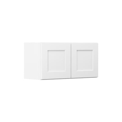 Shaker Ready To Assemble 30 in. W x 15 in. H x 12 in. D Plywood Wall Kitchen Cabinet in Denver White Painted Finish