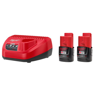M12 12-Volt Lithium-Ion Starter Kit with Two 3.0 Ah Battery Packs and Charger - Super Arbor