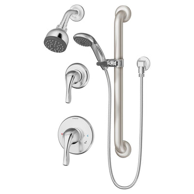 1-spray 2.76 in. Dual Shower Head and Handheld Shower Head in Polished Chrome - Super Arbor