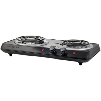 5.7 in. and 6 in. Black Double Hot Plate Burner Electric Stove with Adjustable Temperature Control - Super Arbor