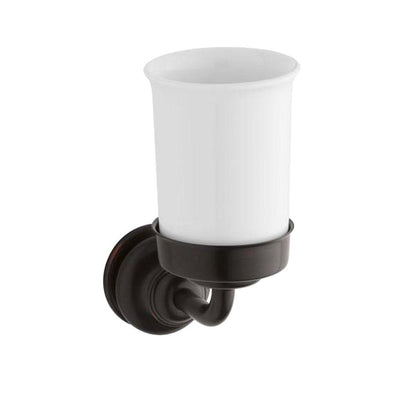 Fairfax Wall-Mount Tumbler and Holder in Oil-Rubbed Bronze - Super Arbor