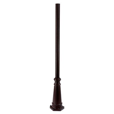 Surface Mounted Posts 6 ft. Architectural Bronze Fluted Outdoor Light Post - Super Arbor