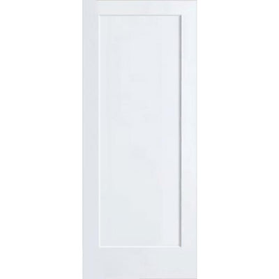 18 in. x 80 in. Shaker 1-panel White Solid Core Wood Interior Door Slab - Super Arbor