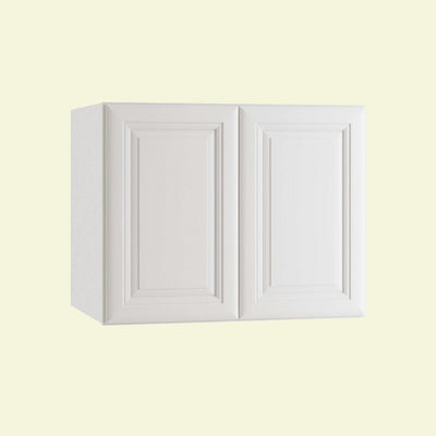 Brookfield Assembled 30 x 24 x 24 in. Plywood Mitered Deep Wall Kitchen Cabinet Soft Close in Painted Pacific White - Super Arbor