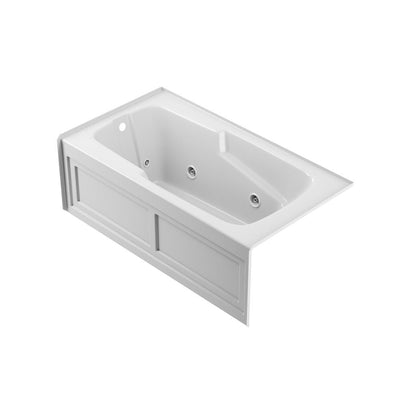 CETRA 60 in. x 32 in. Acrylic Left Drain Rectangular Alcove Whirlpool Bathtub in White - Super Arbor