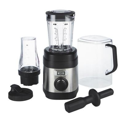 Pro Series 32 oz. 11-speed with Sound Shield and 20 oz. Travel Jar Stainless Steel Blender - Super Arbor