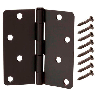 4 in. Oil-Rubbed Bronze 1/4 in. Radius Door Hinge - Super Arbor