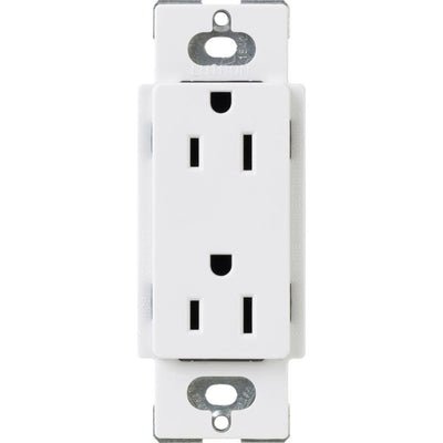 Tamper-Resistant Duplex Receptacle, 15 Amp, White - Super Arbor