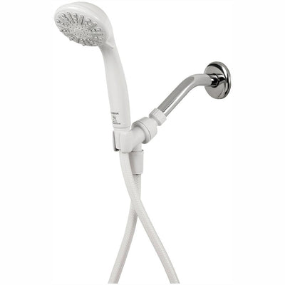 3-Spray 3.3 in. Single Wall Mount Handheld Adjustable Shower Head in White - Super Arbor