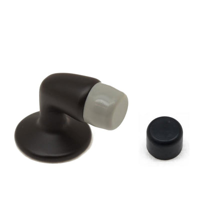 Mini Solid Brass Floor Mounted Gooseneck Door Stop in Oil-Rubbed Bronze - Super Arbor