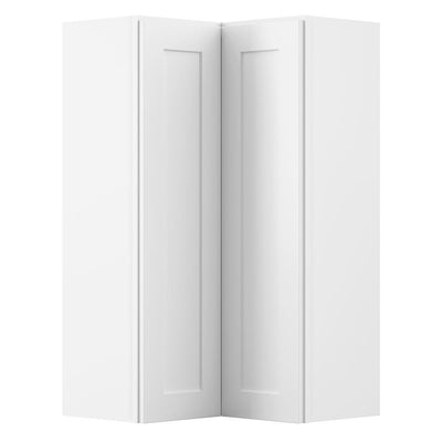 Shaker Ready To Assemble 24 in. W x 42 in. H x 24 in. D Plywood Corner Wall Kitchen Cabinet in Denver White