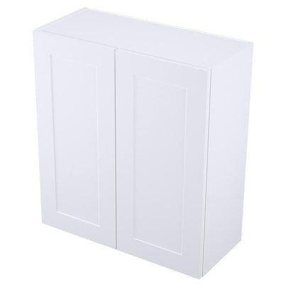 Ready to Assemble 36 in. x 30 in. x 12 in. Wall Cabinet in Shaker White Wood - Super Arbor