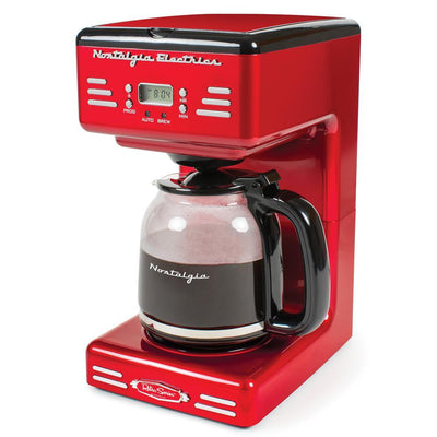 12-Cup Red Coffee Maker with Keep Warm Function - Super Arbor