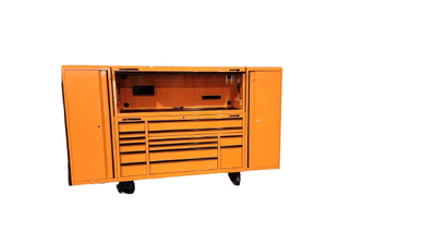 U.S. GENERAL 72 in. x 22 in. Triple-Bank Roll Cab, Series 3, Orange - Super Arbor