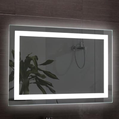 Nameeks Glimmer 39.4-in x 27.6-in Clear Fog Resistant Wall-Mounted Vanity Mirror with Light