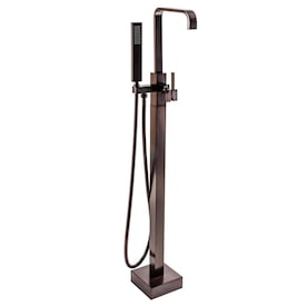 AKDY 42.5-in Antique Bronze 1-Handle Residential Freestanding Bathtub Faucet with Hand Shower - Super Arbor
