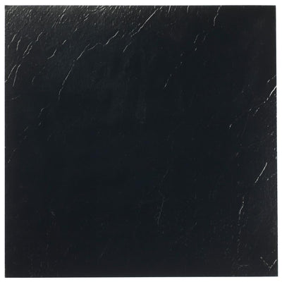 ACHIM Sterling Black Solid 12 in. x 12 in. Peel and Stick Vinyl Tile (20 sq. ft. / case) - Super Arbor