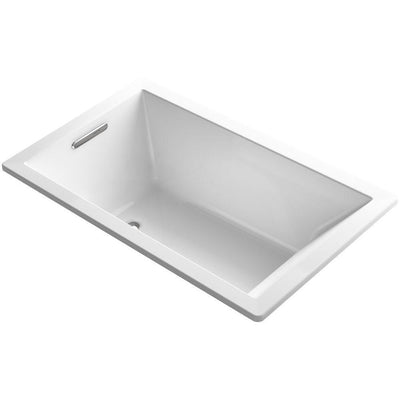 Underscore 5 ft. Drop-In Reversible Drain Rectangular Alcove Soaking Tub in White - Super Arbor