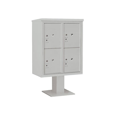 3400 Horizontal Series 4-Parcel Locker Pedestal Mount Mailbox - Super Arbor