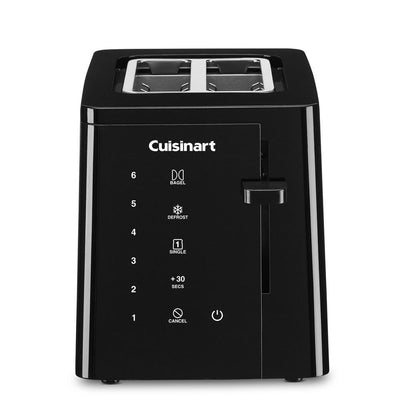 Touchscreen 2-Slice Black Wide Slot Toaster - Super Arbor