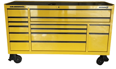 U.S. GENERAL 72 in. x 22 in. Triple-Bank Roll Cab, Series 3, Yellow - Super Arbor