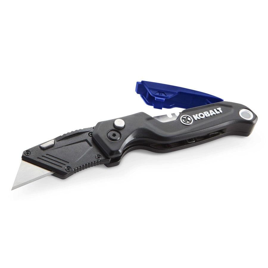 Kobalt 18mm 10-Blade Folding Retractable Utility Knife with with On To ...