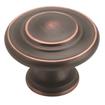 Inspirations 1-5/16 in. Dia (33 mm) Oil-Rubbed Bronze Cabinet Knob (10-Pack) - Super Arbor