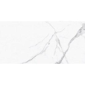Anatolia Tile Statuario Polished 12-in x 24-in Porcelain Marble Tile (Common: 12-in x 24-in; Actual: 11.81-in x 23.62-in) - Super Arbor