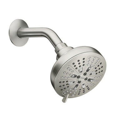 HydroEnergetix 8-Spray 4.75 in. Single Wall Mount Fixed Adjustable Shower Head in Spot Resist Brushed Nickel - Super Arbor