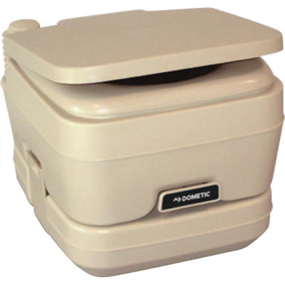 Dometic 2.5 Gal. Adult Size SaniPottie 962 Portable Toilet with Bellows Flush in Tan - Super Arbor