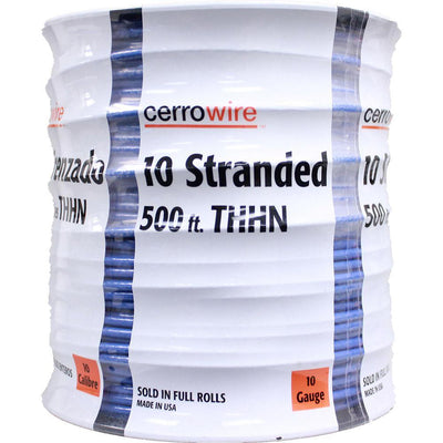 500 ft. 10/1 Blue Stranded THHN Cable - Super Arbor
