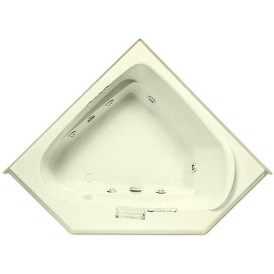 Morandi 60 in. Acrylic Left Front Drain Corner Apron Front Soaking Bathtub in Biscuit - Super Arbor