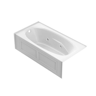 AMIGA 72 in. x 36 in. Acrylic Left-Hand Drain Rectangular Alcove Whirlpool Bathtub with Heater in White - Super Arbor