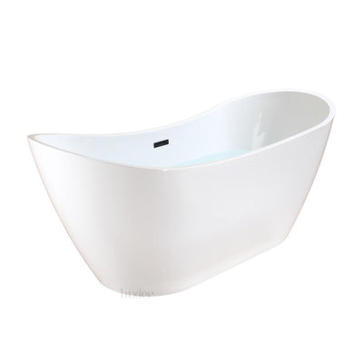 70 in. Luxury Acrylic Flatbottom Soaking Bathtub Spa in White with Oil Rubbed Bronze Trim - Super Arbor